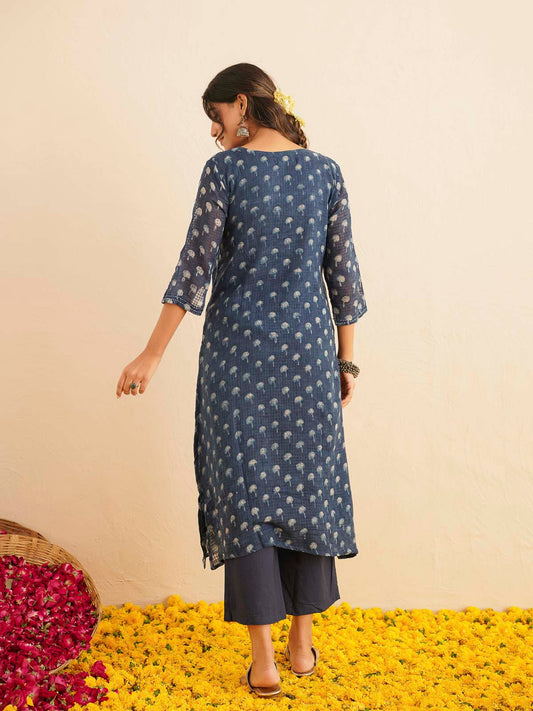 Cotton Printed Kantha Style Set For Women Indi Booty