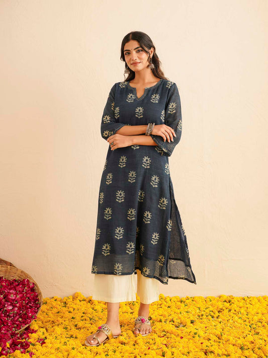 Cotton Printed Kantha Style Set For Women Indi Boota