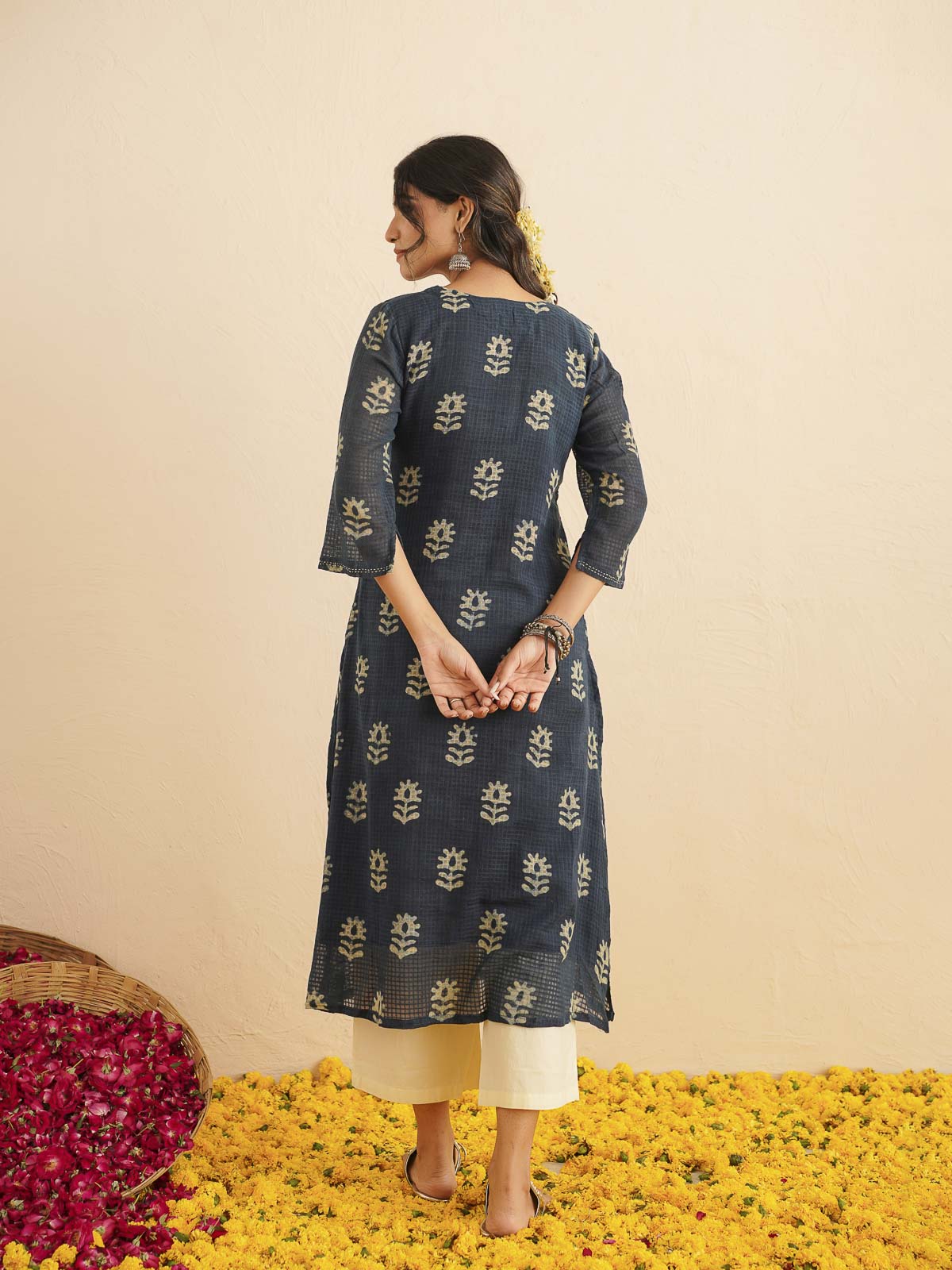 Cotton Printed Kantha Style Set For Women Indi Boota