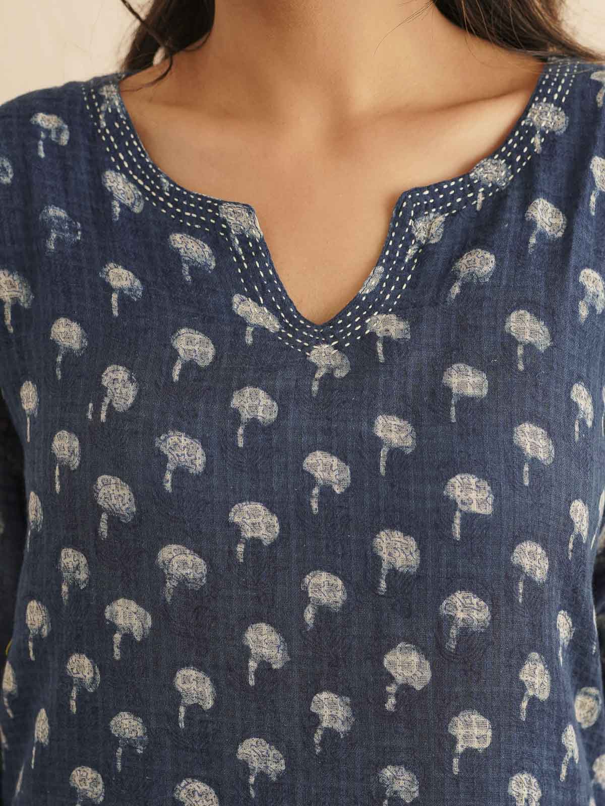 Cotton Printed Kantha Style Set For Women Indi Booty