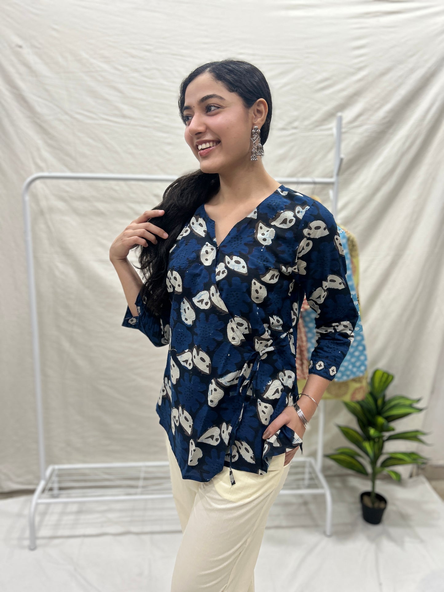 Wrap Top Indigo - Goodhand