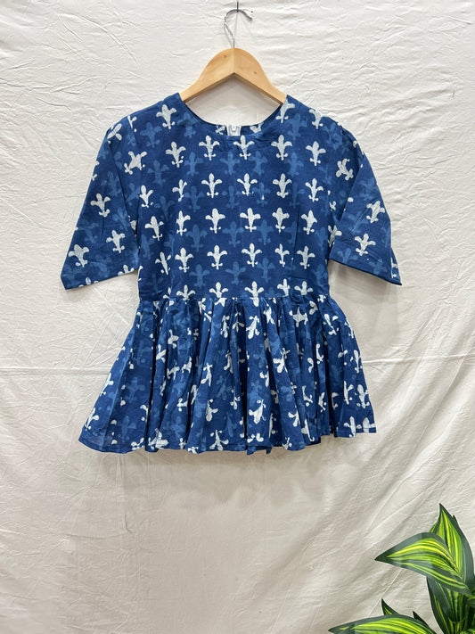 Peplum Top Blue - Goodhand
