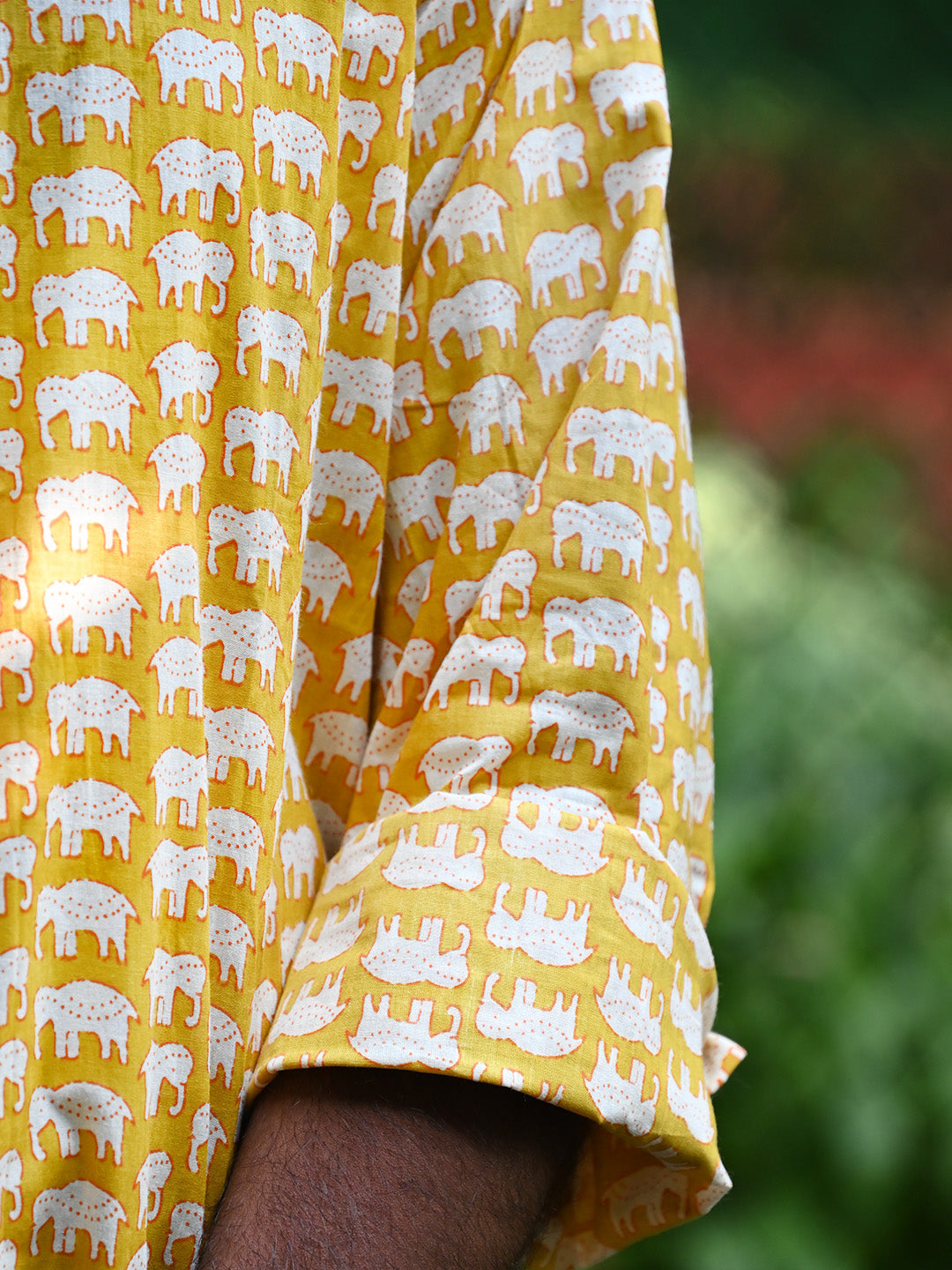 Men's Relaxed Fit Cotton Shirt – Full Sleeves - Yellow Elephant