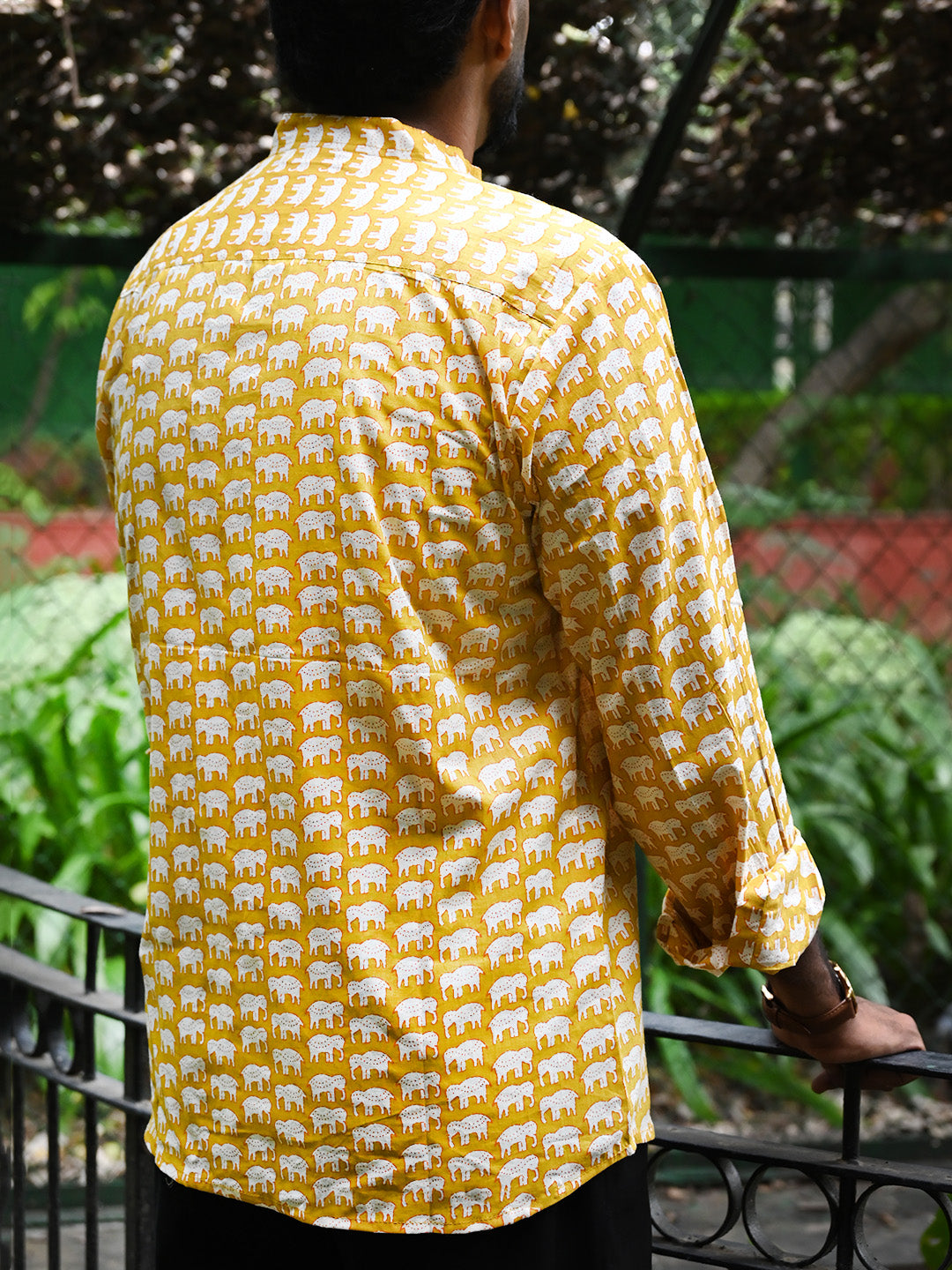 Men's Relaxed Fit Cotton Shirt – Full Sleeves - Yellow Elephant