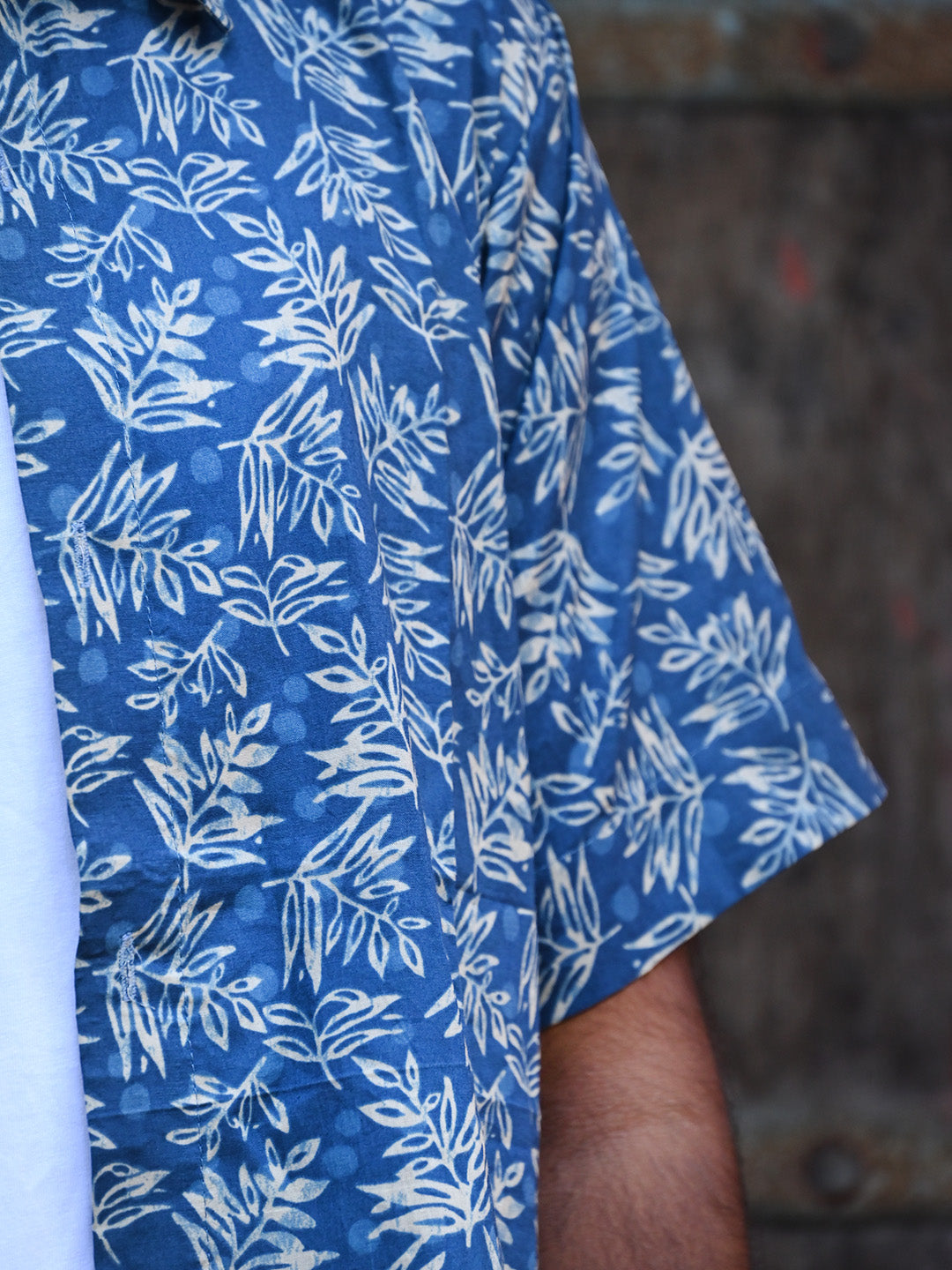 Men's Relaxed Fit Cotton Shirt – Half Sleeves - Indigo Jaal