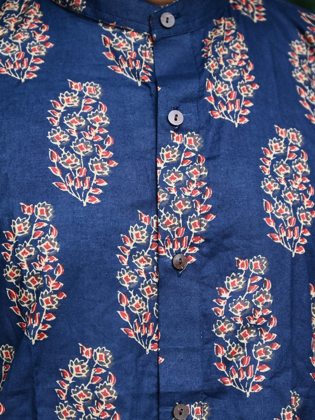 Men's Relaxed Fit Cotton Shirt โ Half Sleeves - Indigo Booty