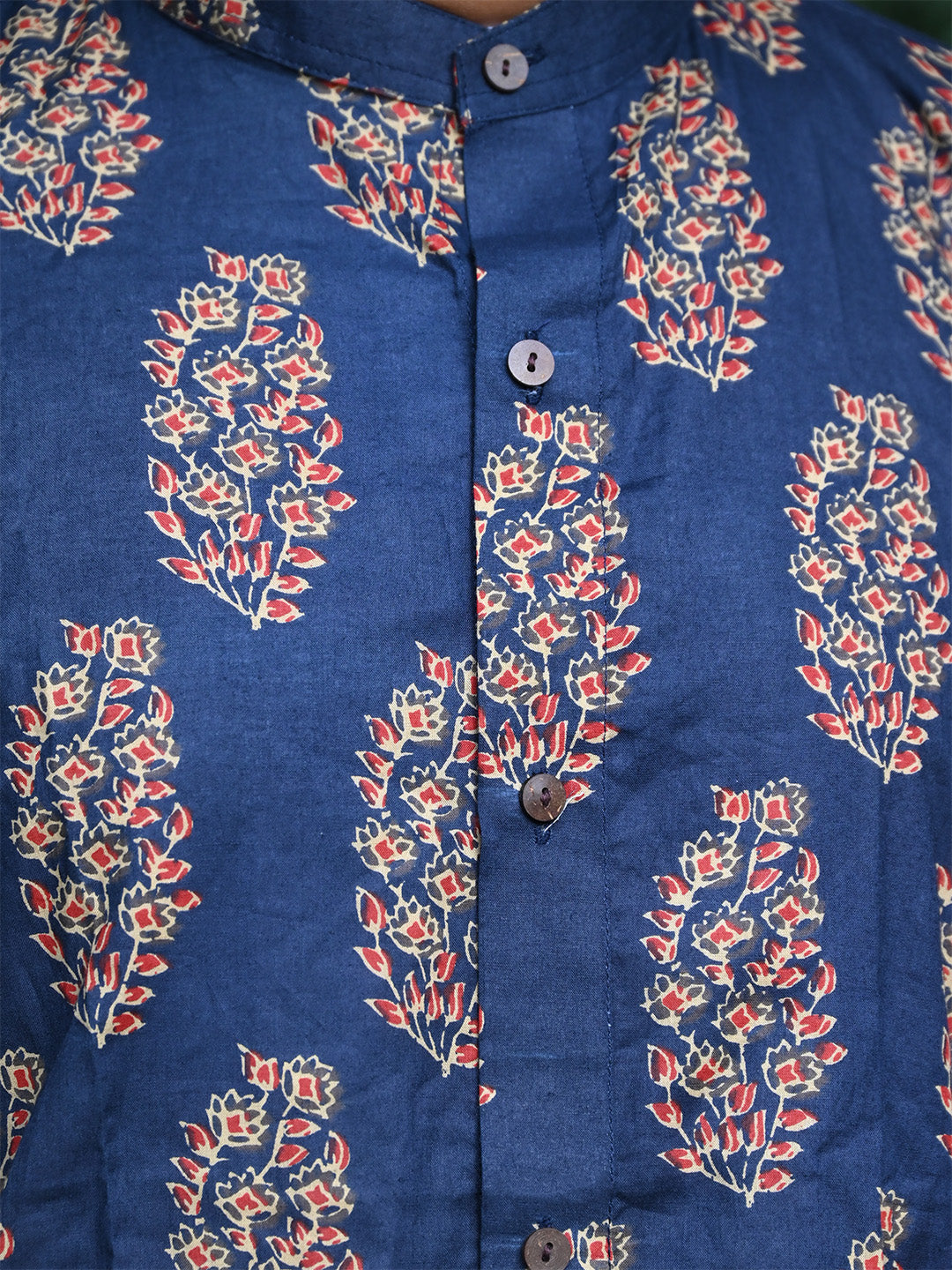 Men's Relaxed Fit Cotton Shirt – Full Sleeves - Indigo Booty
