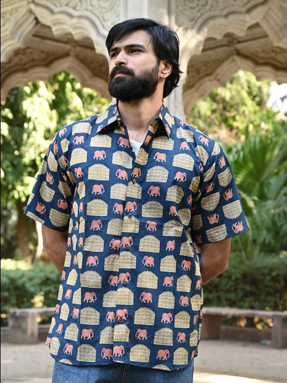 Men's Relaxed Fit Cotton Shirt – Half Sleeves - Hawa Mahal