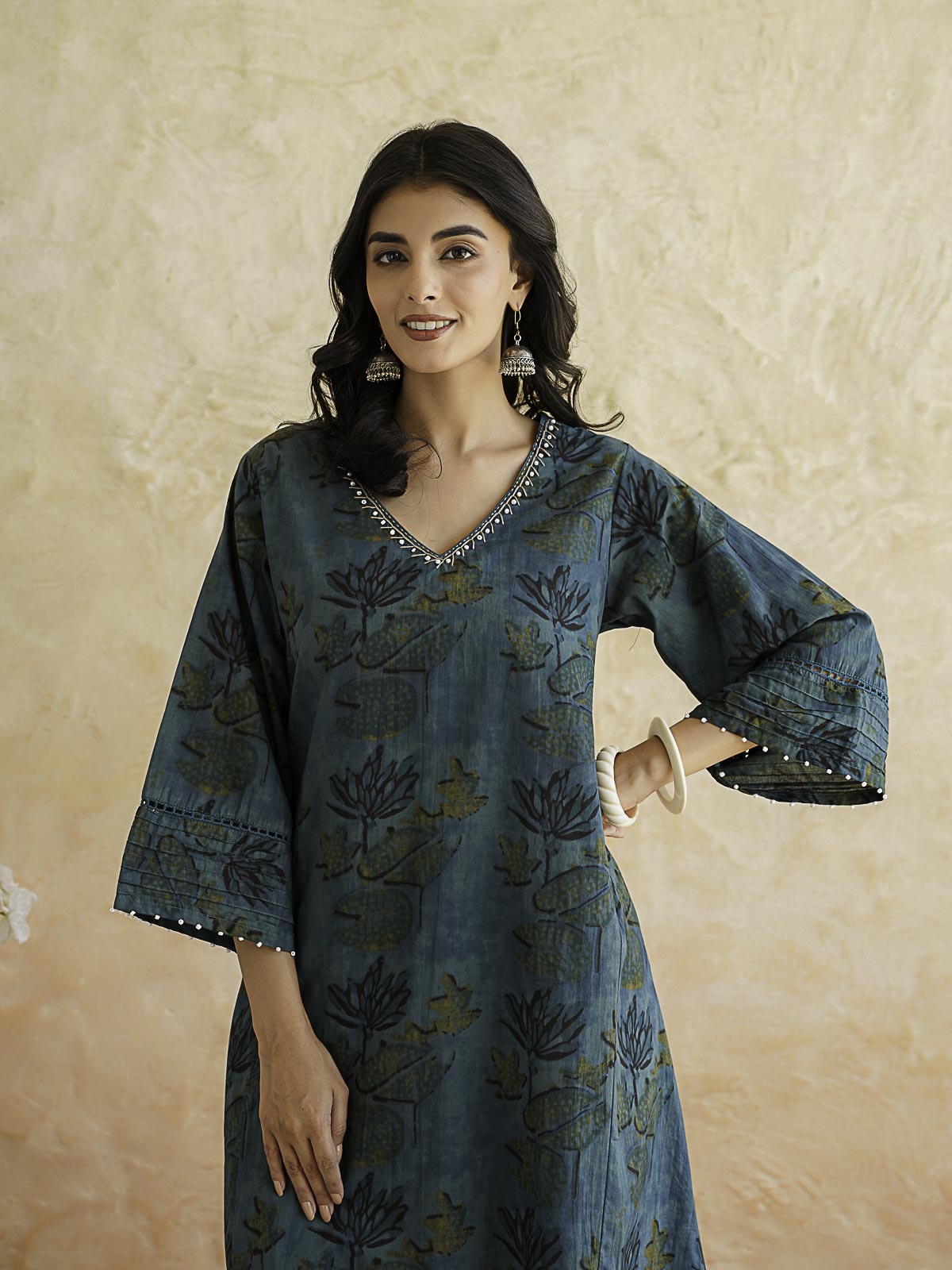 Cotton Printed Ultimate Aline Kurta For Women Green