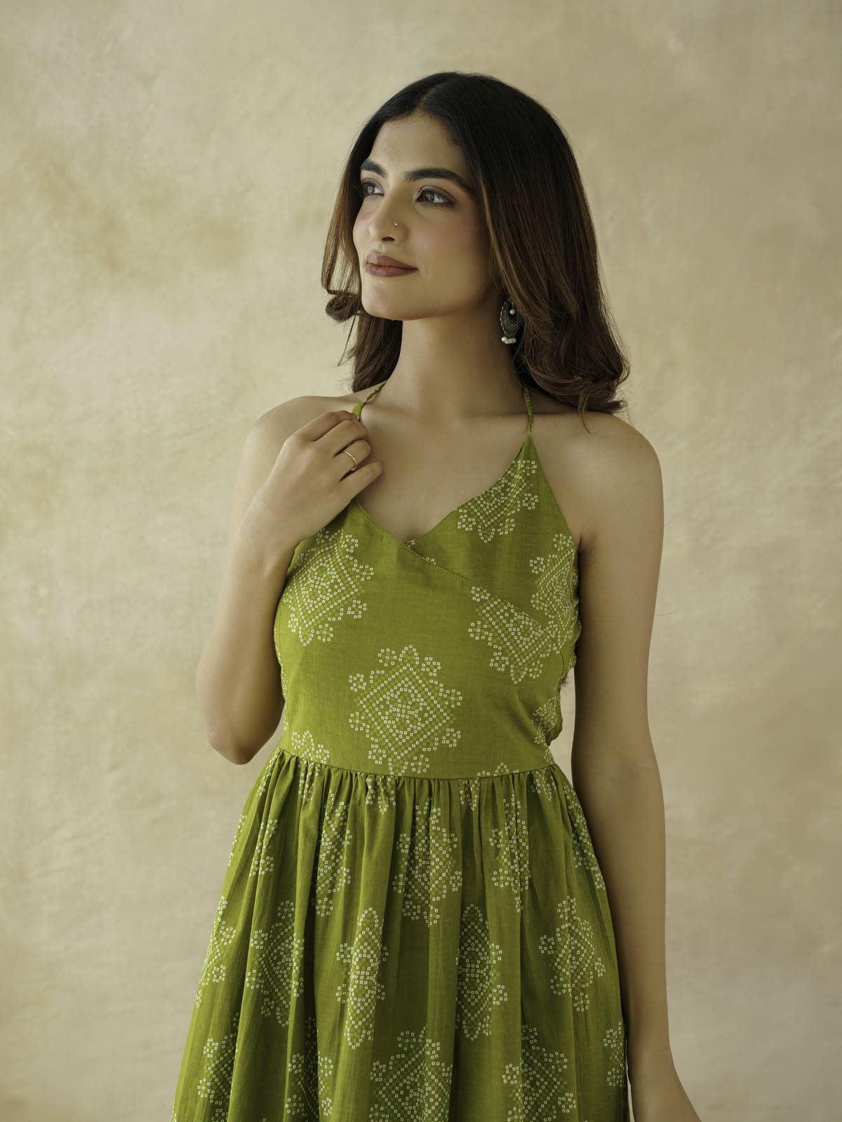 Cotton Printed Lana Dress For Women Bandhej