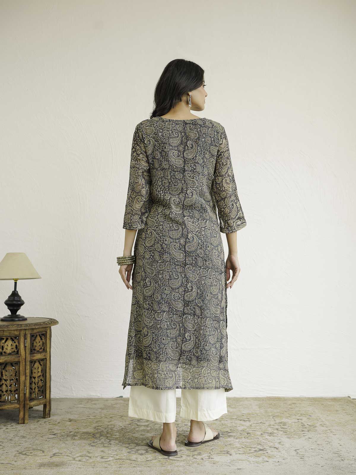 Cotton Printed Kantha Style Set For Women Black