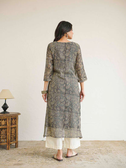 Cotton Printed Kantha Style Set For Women Black