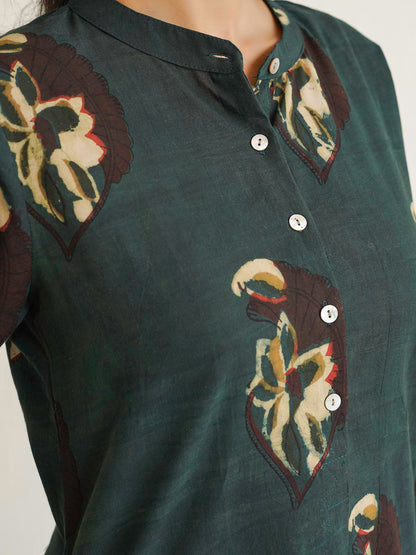 Women Ethnic Motifs Printed Cotton Pleat Set Jahuta