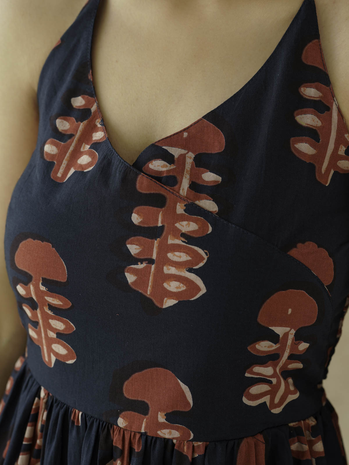 Cotton Printed Lana Dress For Women Red Coral