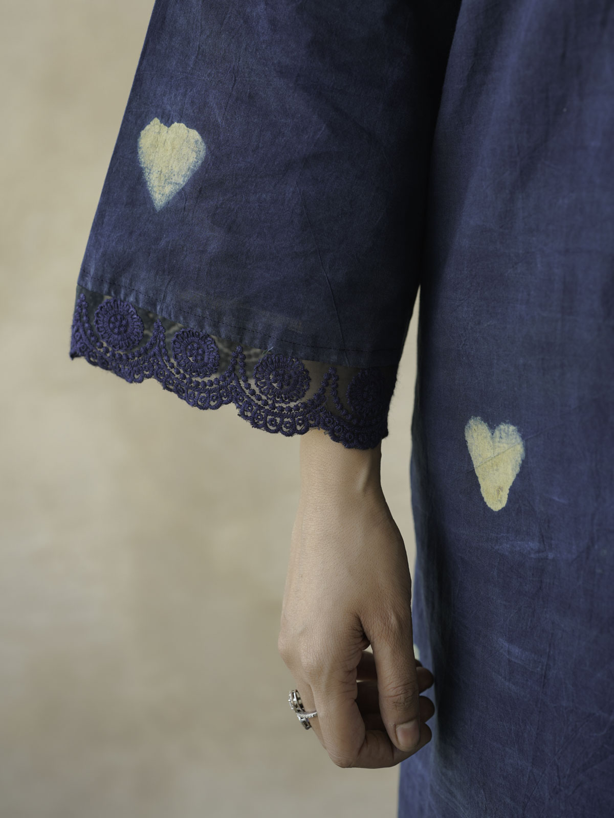Farshi Set Relaxed Fit Kurta & Pants Set Indigo Heart