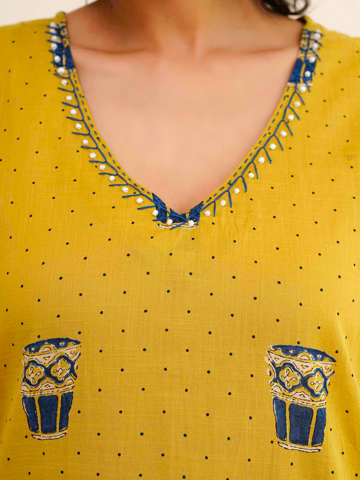 Cotton Printed Ultimate Aline Kurta For Women Yellow