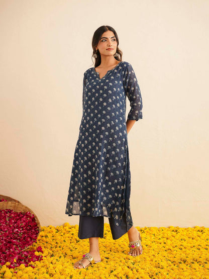Cotton Printed Kantha Style Set For Women Indi Booty