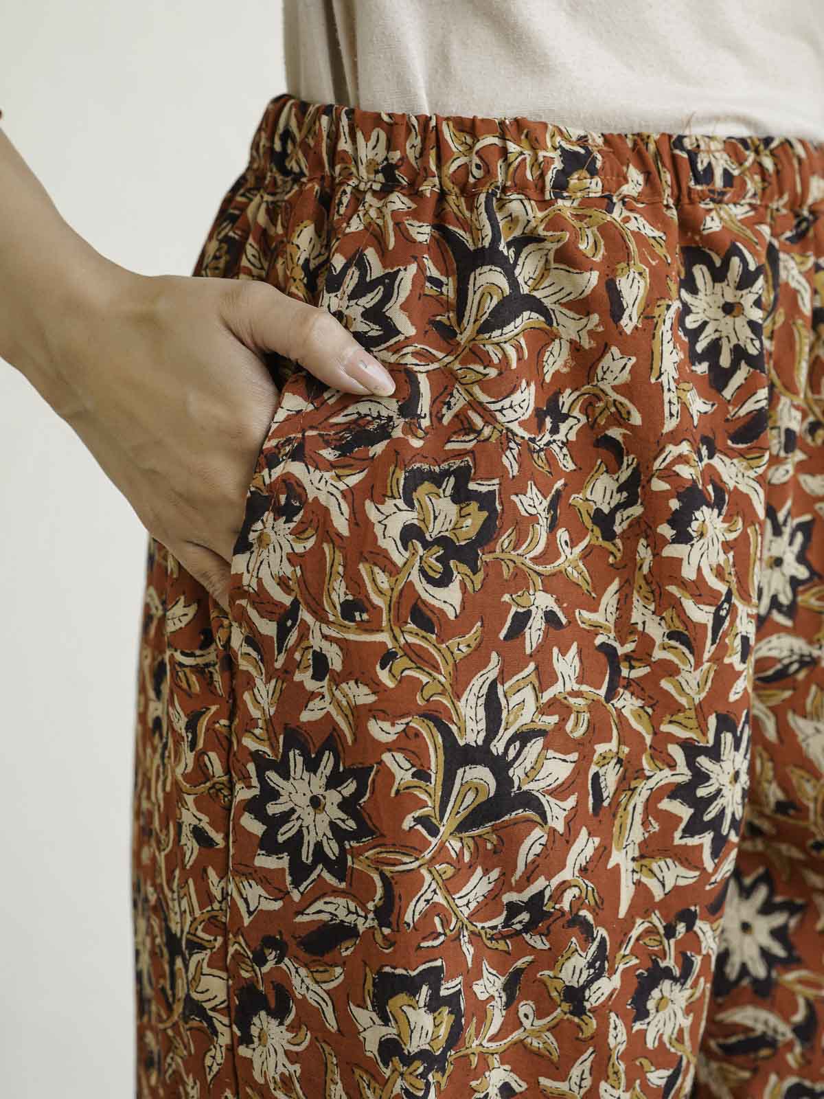 Cotton Printed Lounge Wear Coord Set Red Jaal