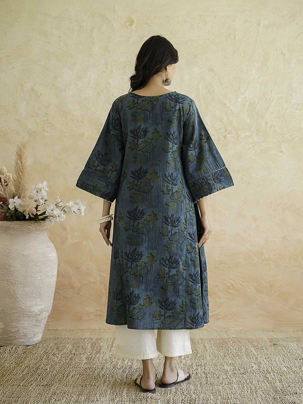 Cotton Printed Ultimate Aline Kurta For Women Green