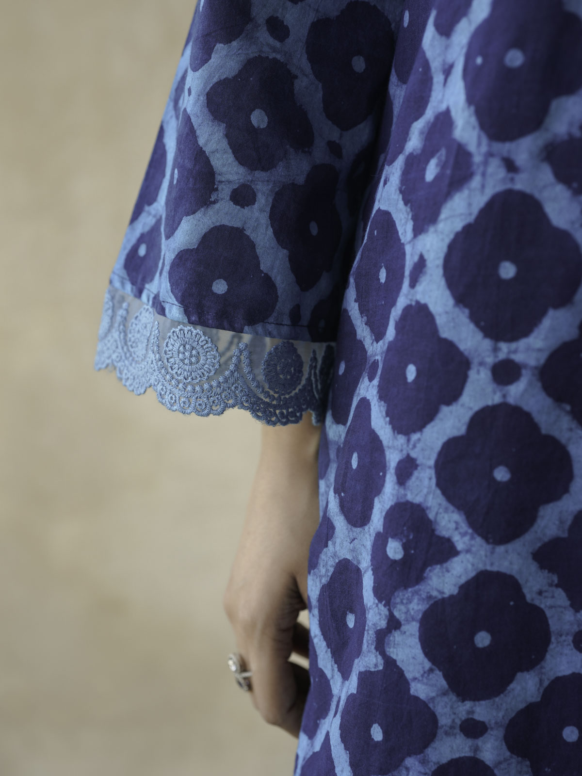 Farshi Set Relaxed Fit Kurta & Pants Set Aqua