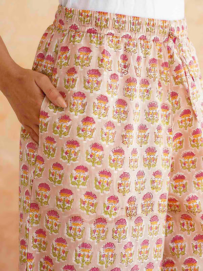 Classic Cotton Kurta Set For Women Brown