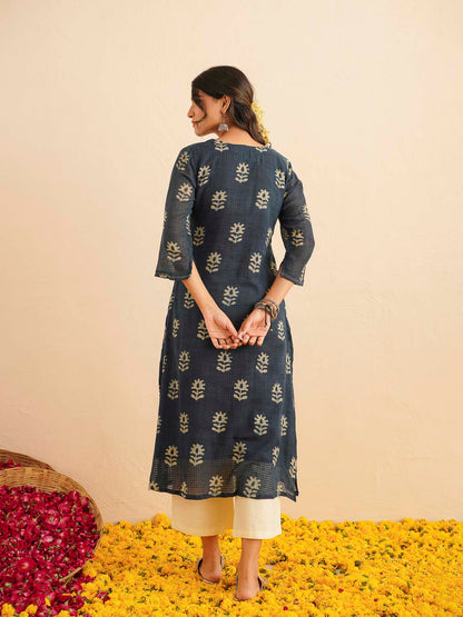 Cotton Printed Kantha Style Set For Women Indi Boota