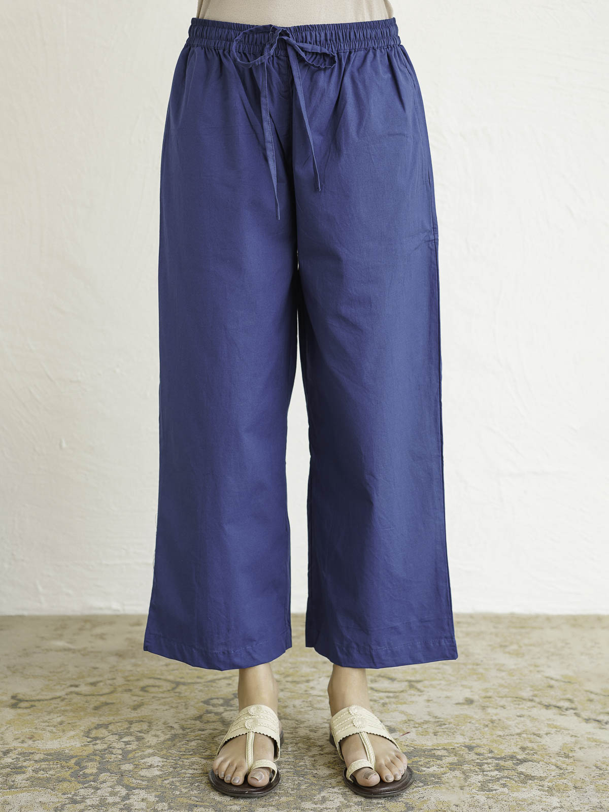 Cotton Printed Kantha Style Set For Women Indigo Patti