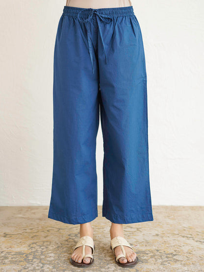 Cotton Printed Kantha Style Set For Women Indigo Patti