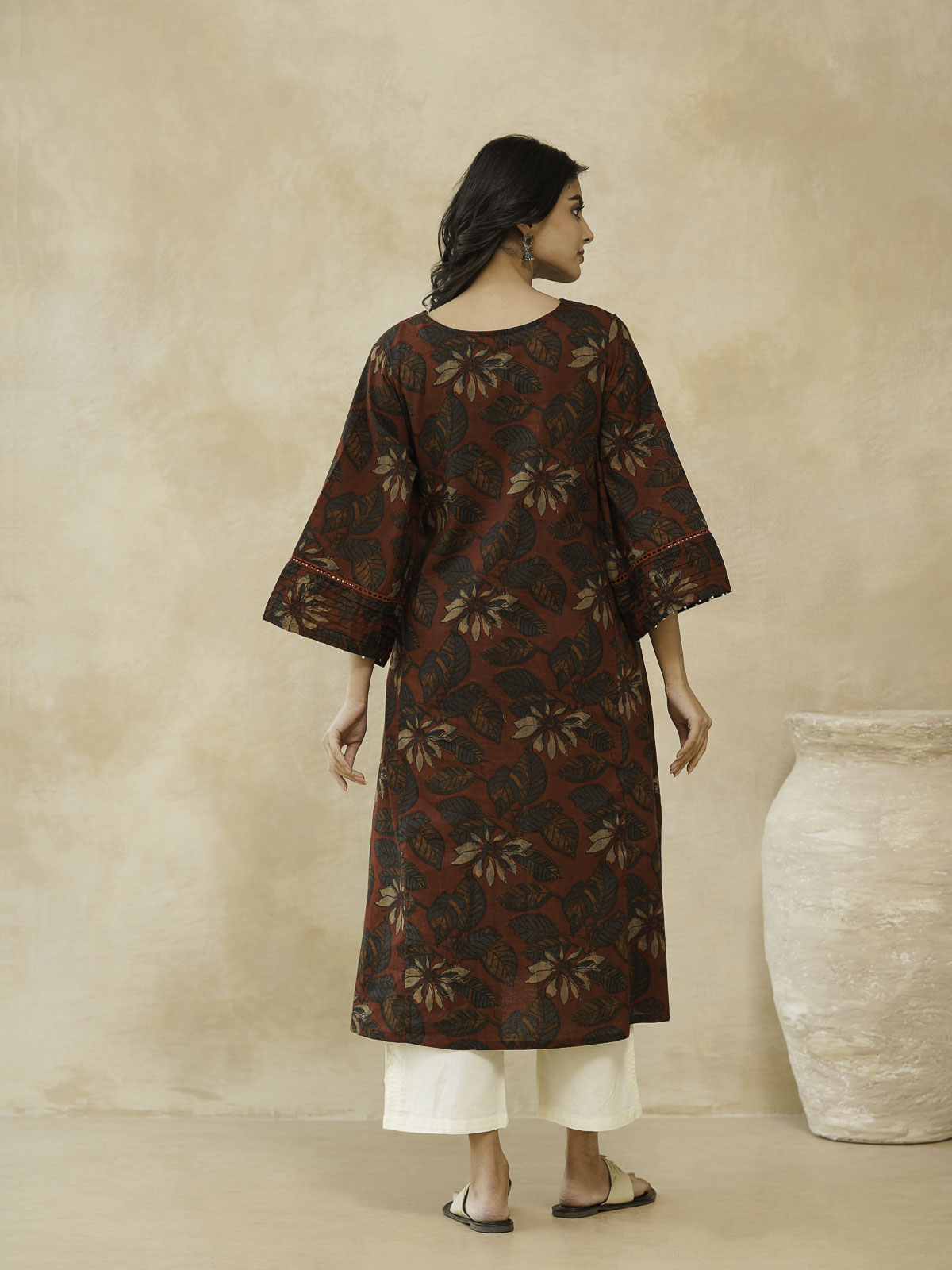 Cotton Printed Ultimate Aline Kurta For Women Red