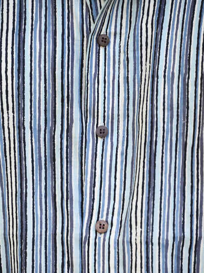 Men's Relaxed Fit Cotton Shirt – Half Sleeves - Stripes