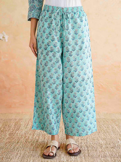 Classic Cotton Kurta Set For Women Sky Blue