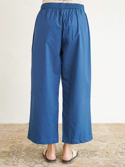 Cotton Printed Kantha Style Set For Women Indigo Patti