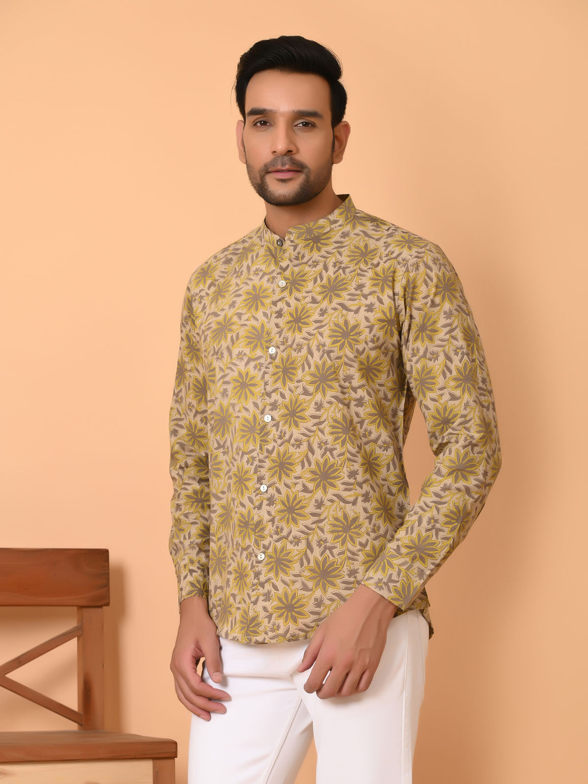 Men's short kurta brown - Goodhand