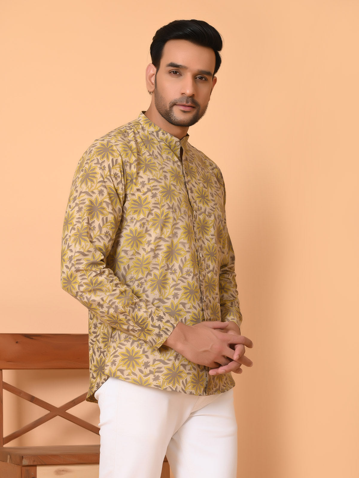 Men's short kurta brown - Goodhand