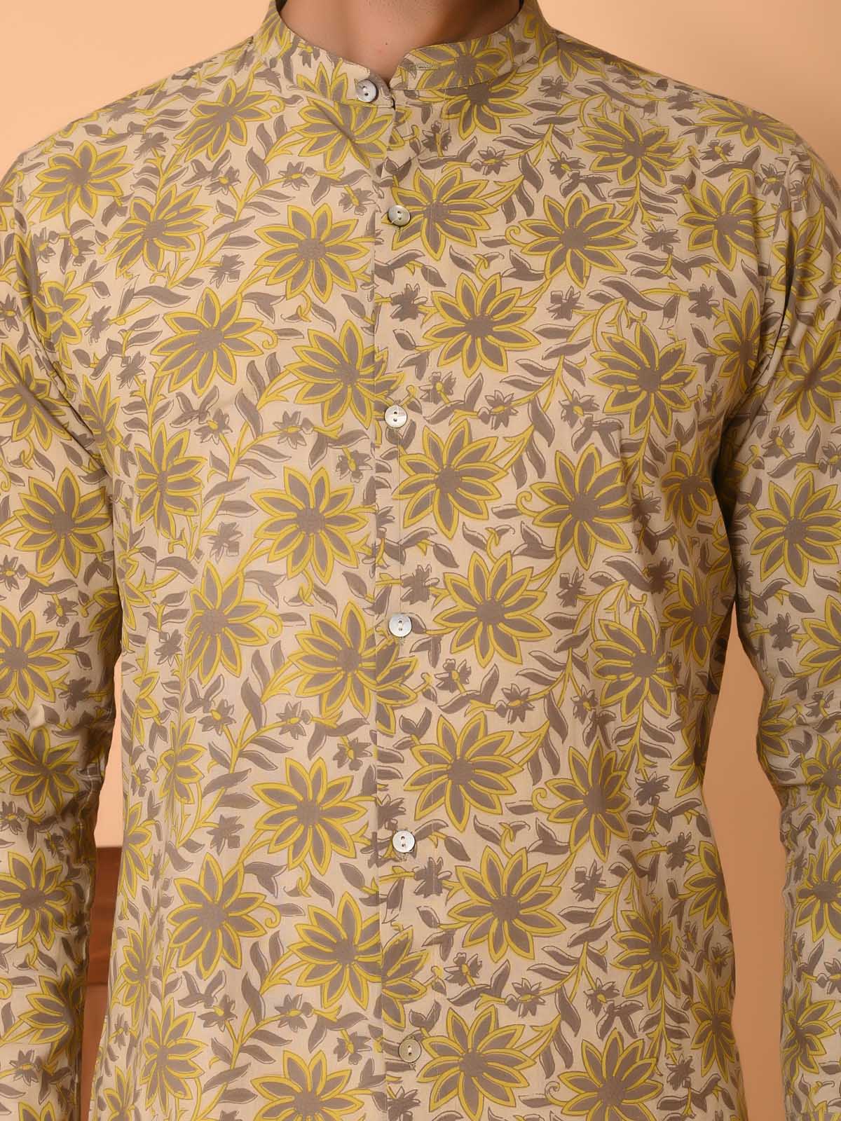 Men's short kurta brown - Goodhand