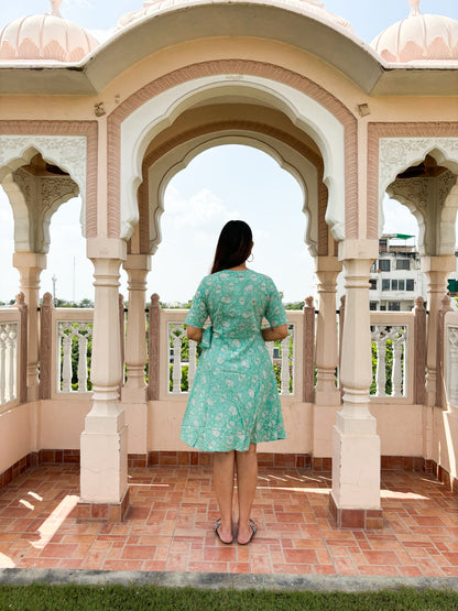 Wrap Dress Sea Green - Goodhand