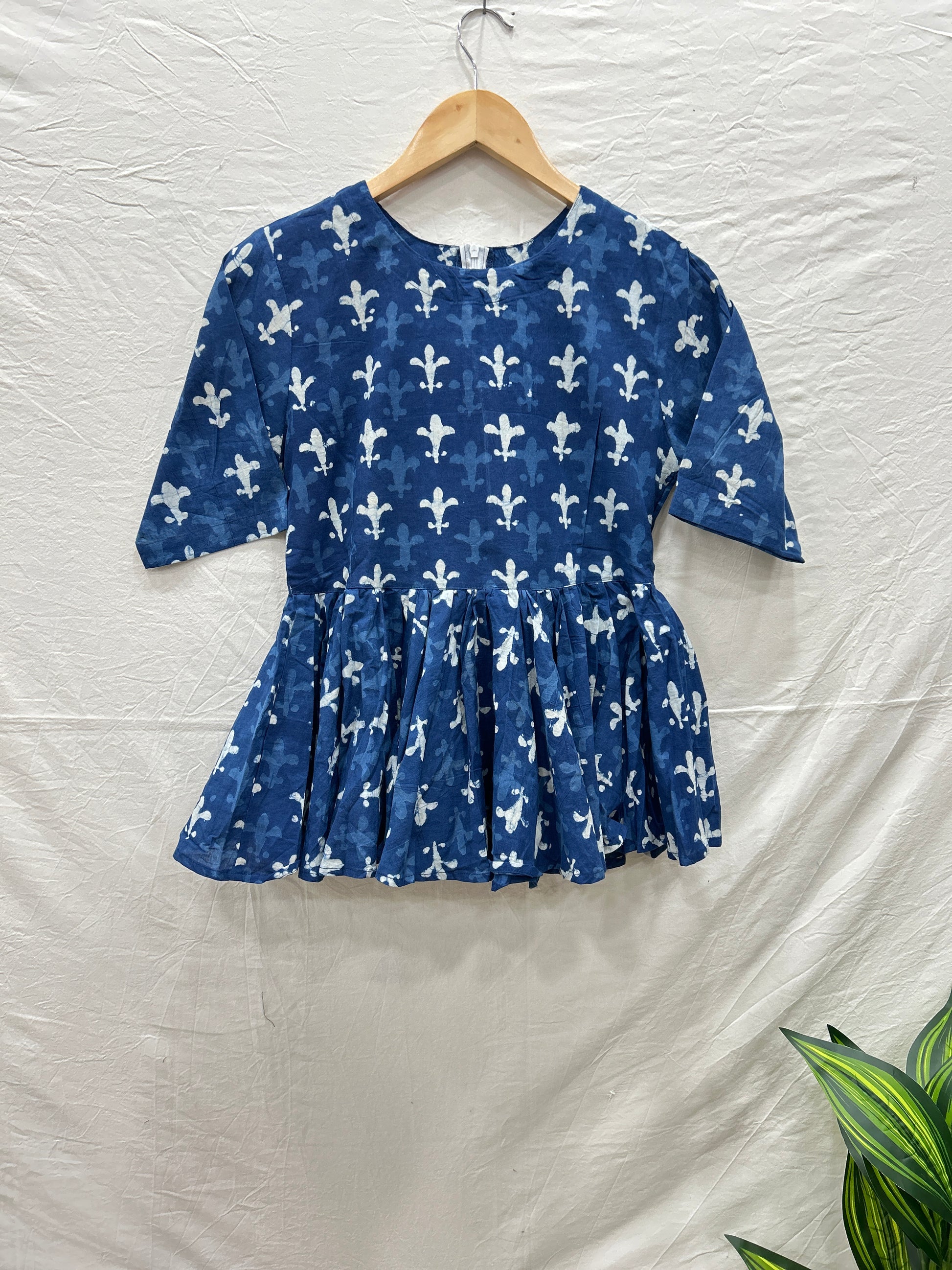 Peplum Top Blue - Goodhand