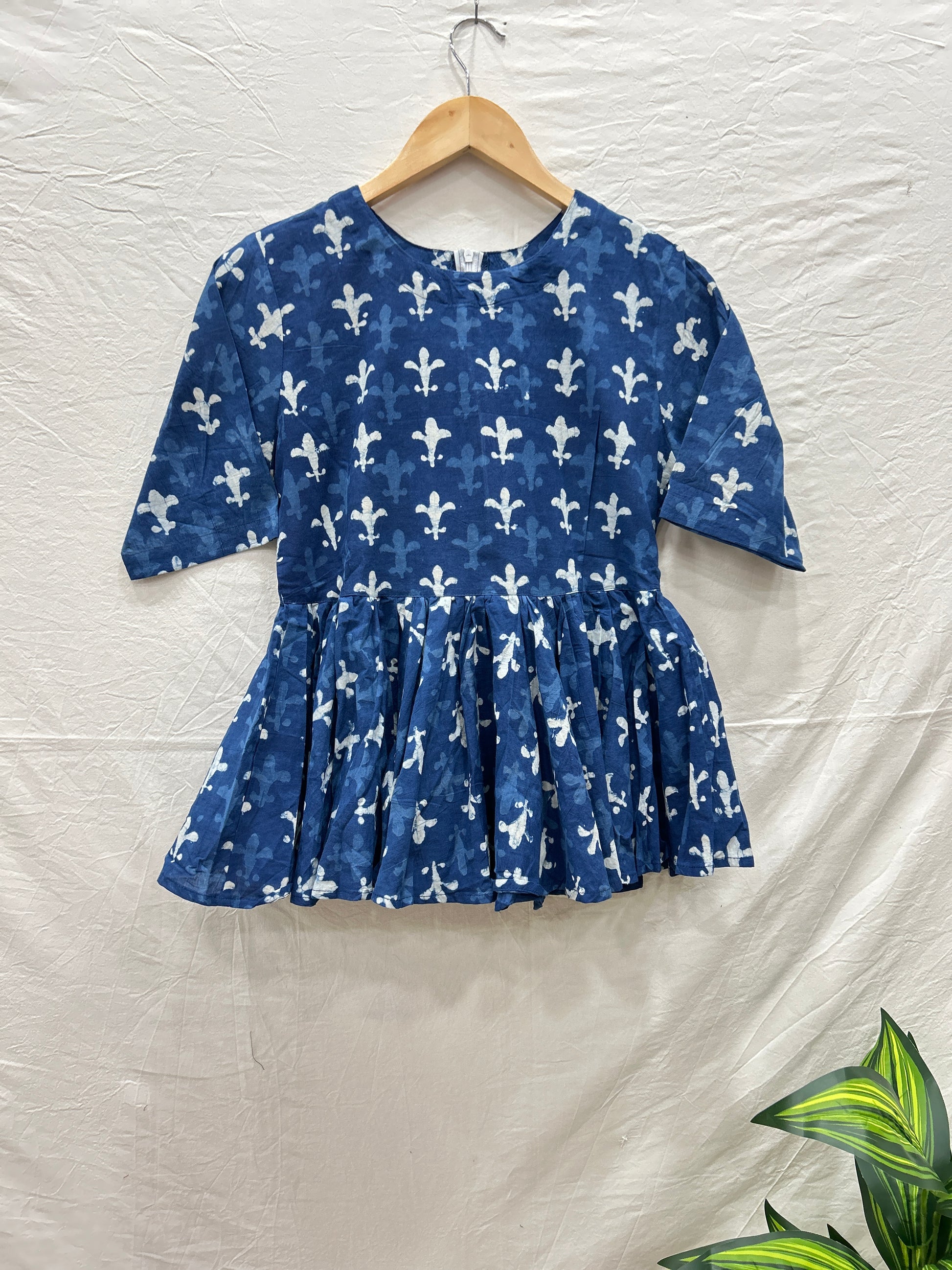 Peplum Top Blue - Goodhand