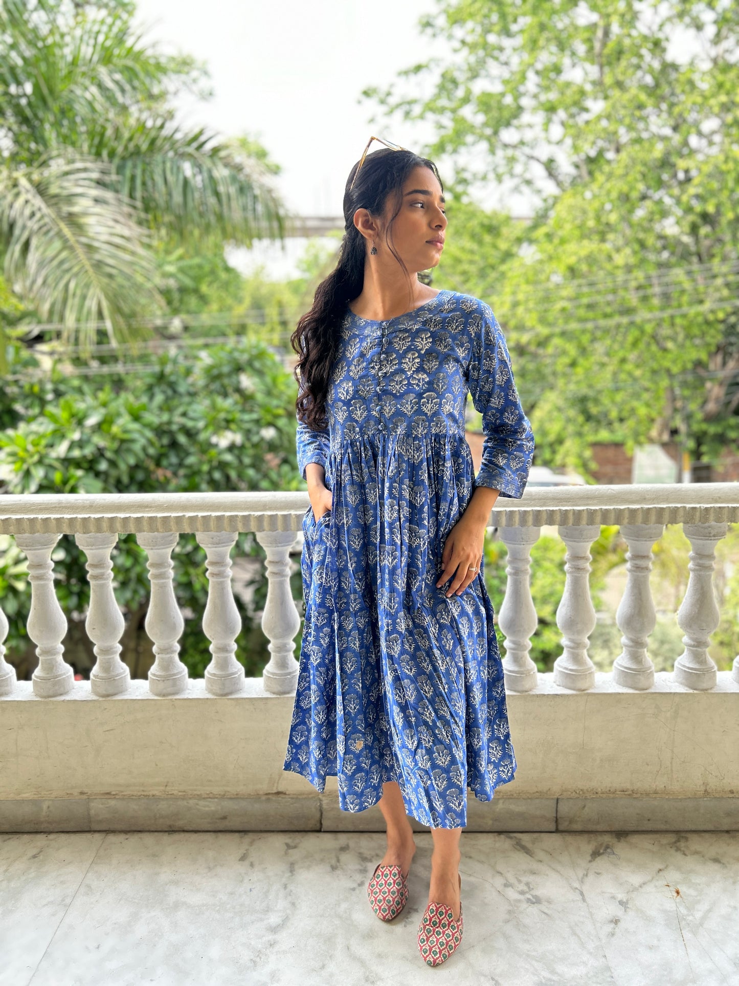 Kaira dress blue - Goodhand