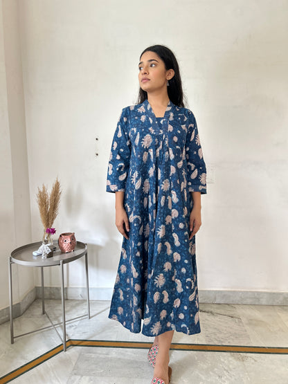 Mughal Dress Indigo - Goodhand