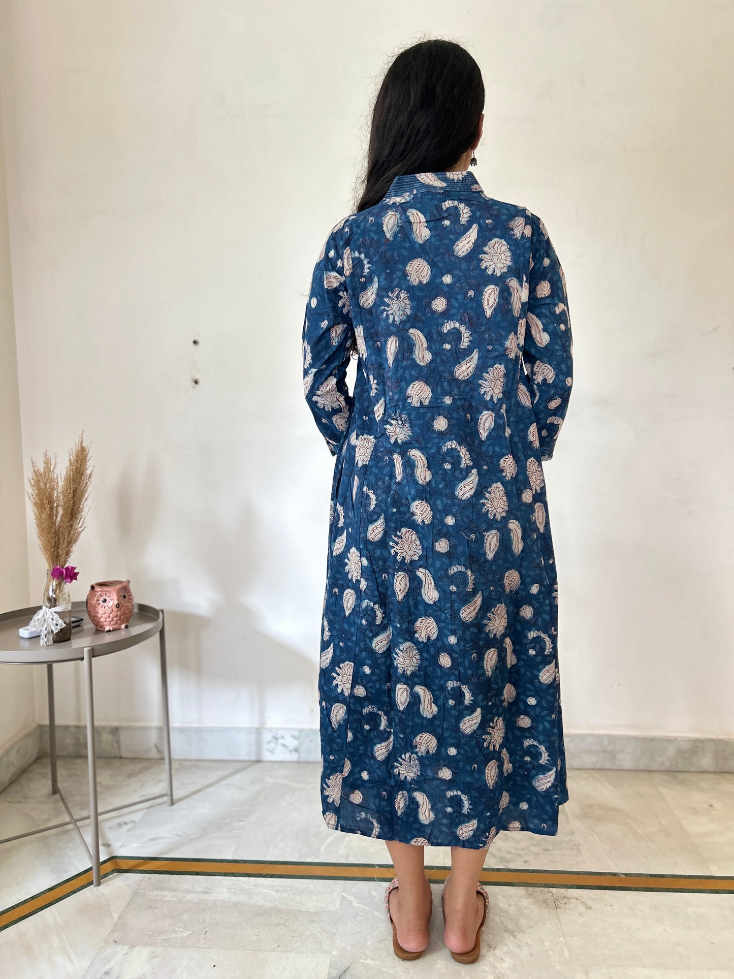 Mughal Dress Indigo - Goodhand