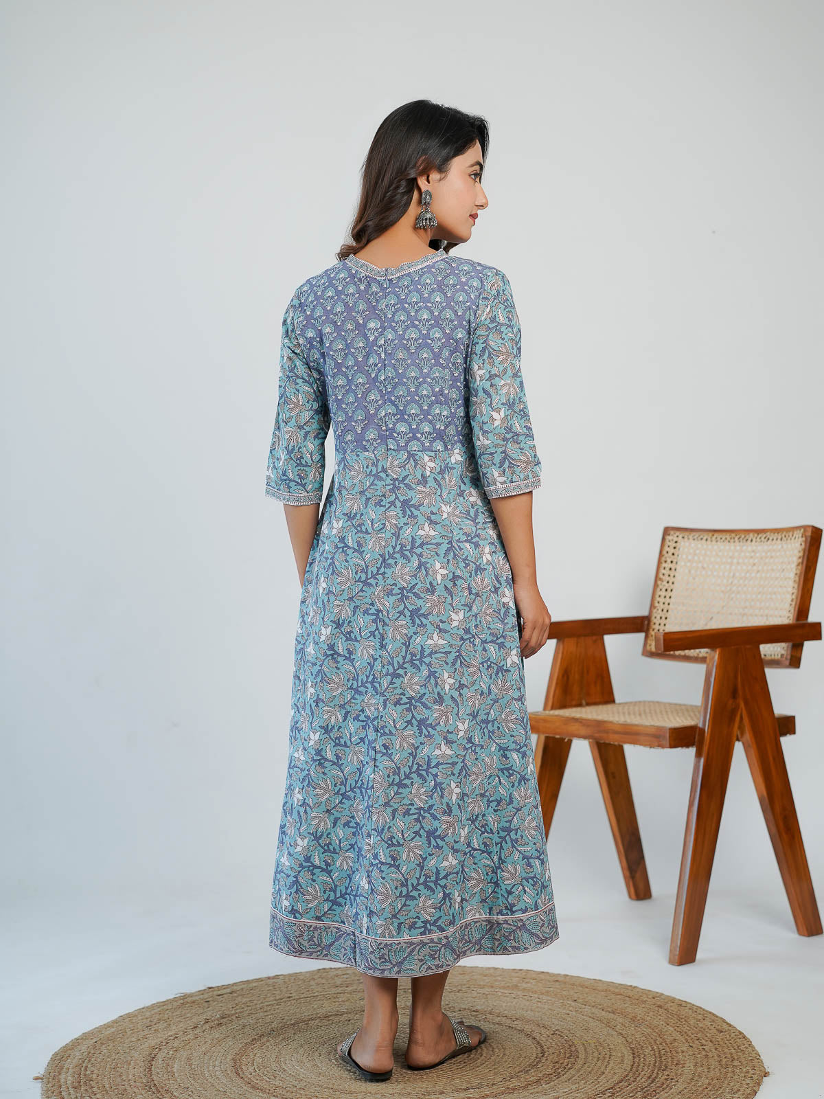 Gulmohar Dress Blue - Goodhand