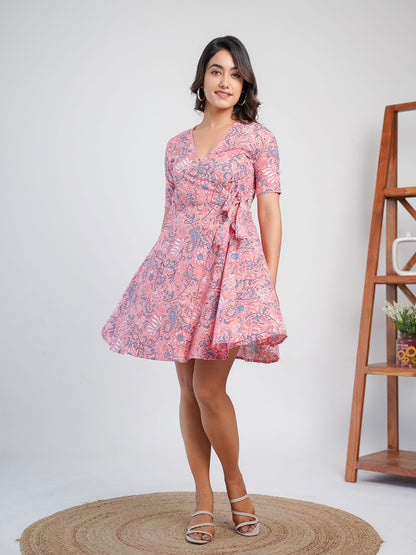 Wrap Dress Pink - Goodhand