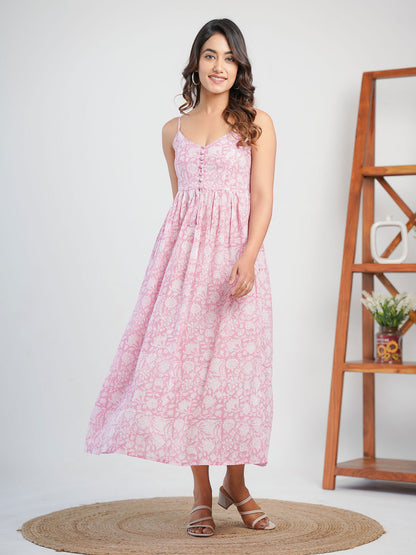 Strappy Dress Pink - Goodhand