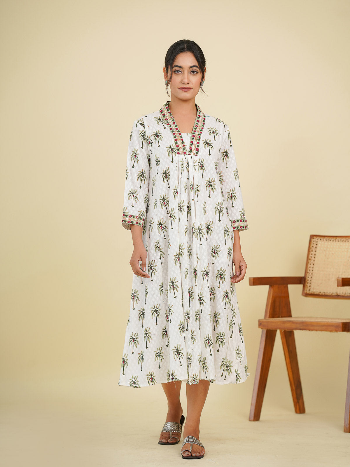 Palm Tree Mughal Dress - Goodhand