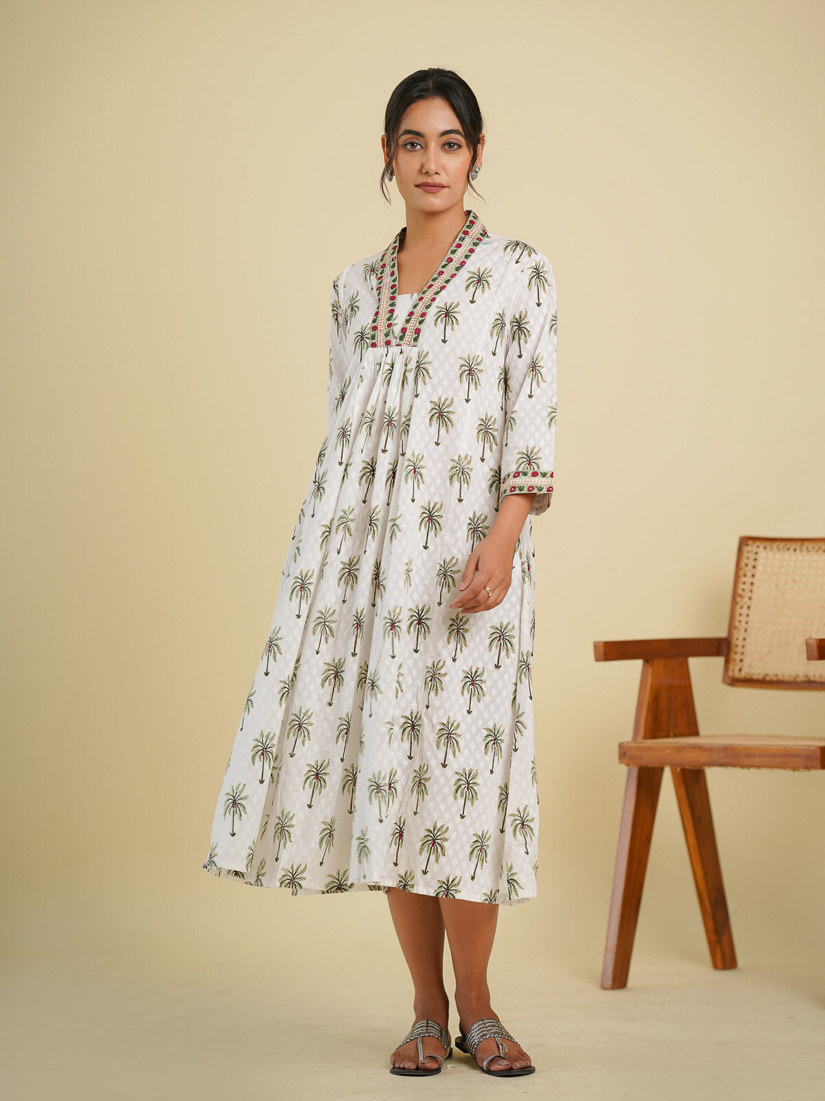 Palm Tree Mughal Dress - Goodhand