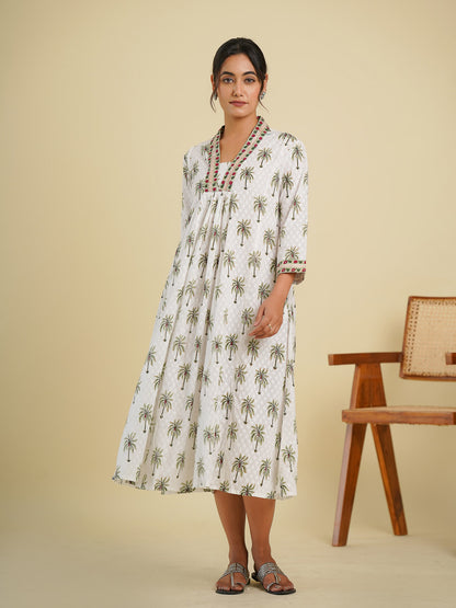 Palm Tree Mughal Dress - Goodhand