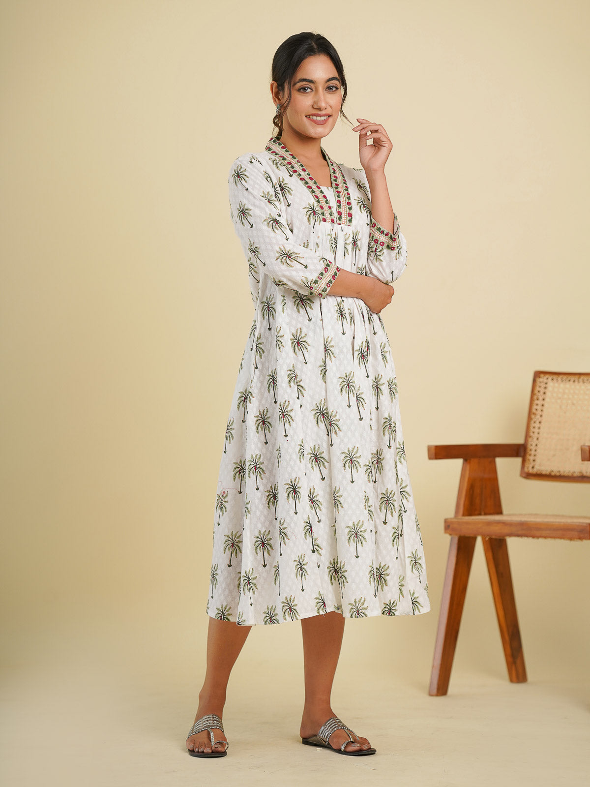 Palm Tree Mughal Dress - Goodhand