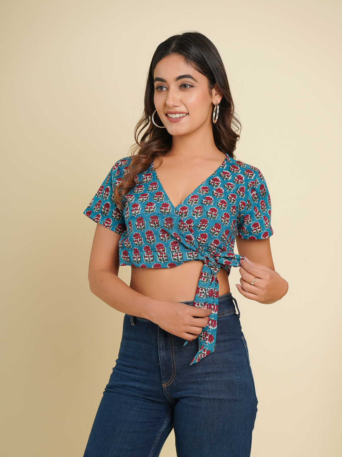 Ber Crop Top Turquoise - Goodhand