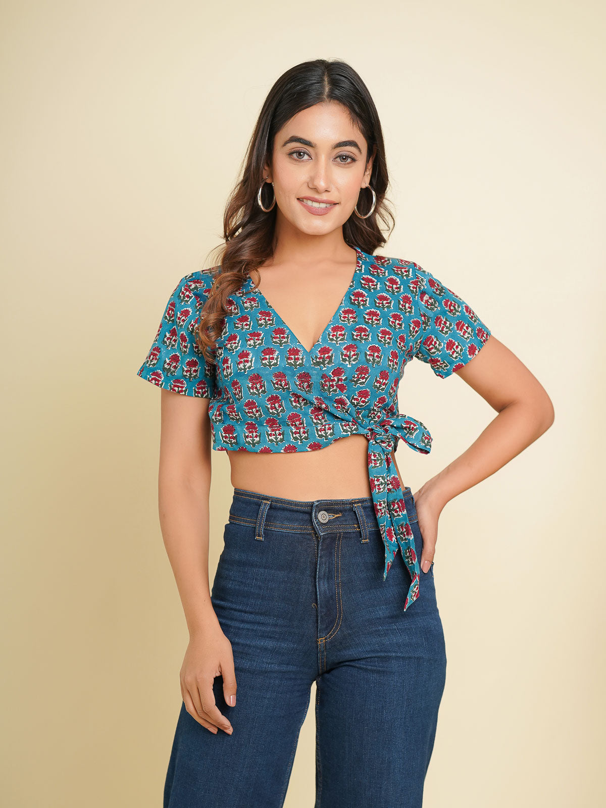 Ber Crop Top Turquoise - Goodhand